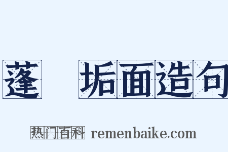 蓬頭垢面造句是什么意思的图片